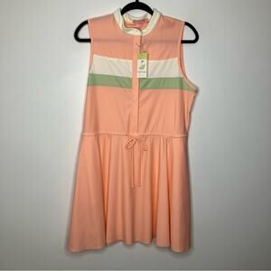 NWT KILO TANGO Golf Swing Dress With Shorts Athletic Coral Green XL